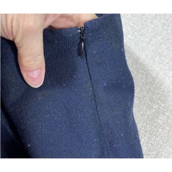 Theory Women’s Size 4 Blue Wool Blend Side Zip Lined Pencil Skirt Career Office - Picture 8 of 8